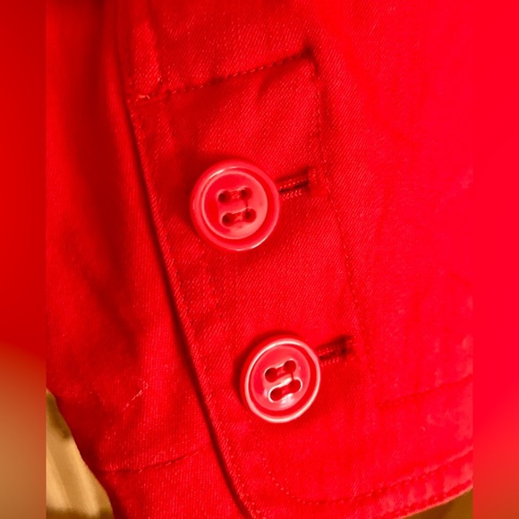 Talbot’s Stretch Women’s Red Blazer Jacket Button Front Cotton Size 10 Classic - Picture 7 of 12